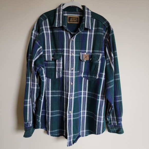 Vintage Eddie Bauer Sport Shop Button Up Cotton Flannel Shirt - Picture 4 of 11